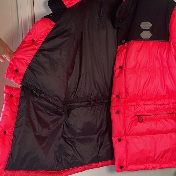 NWT Off-White Neon Pink Puffer Down Quilted Jacket Small - Virgin Abloh Unisex - Picture 12 of 17